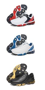 Waterproof Golf Shoes For Men With 7 Spikes Comfortable Sneakers_voghion.com