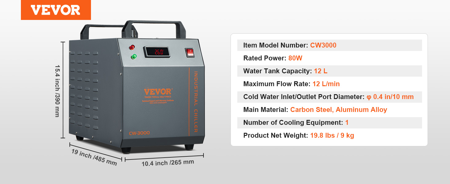 Refrigeratore d'acqua industriale per macchina incisione laser_voghion.com