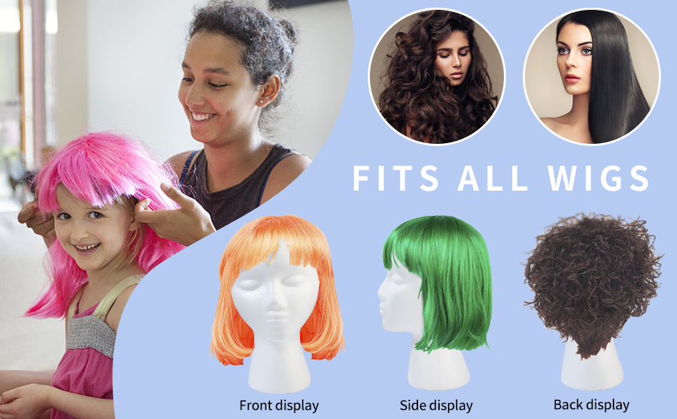 Foam Mannequin Head For Wig Display Stand And Hat Holder 3 Pack_voghion.com