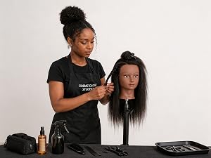 Testa per parrucchieri con capelli 100% veri per acconciature_voghion.com