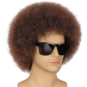 Perruque afro courte et bouclée pour homme années 70 80 disco_voghion.com