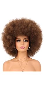 Perruque afro courte et bouclée pour homme années 70 80 disco_voghion.com