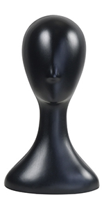 Testa per parrucche professionale nera in plastica per salone_voghion.com
