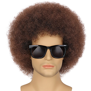 Perruque afro courte et bouclée pour homme années 70 80 disco_voghion.com
