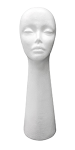 Testa per parrucche professionale nera in plastica per salone_voghion.com
