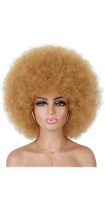 Perruque afro courte et bouclée pour homme années 70 80 disco_voghion.com