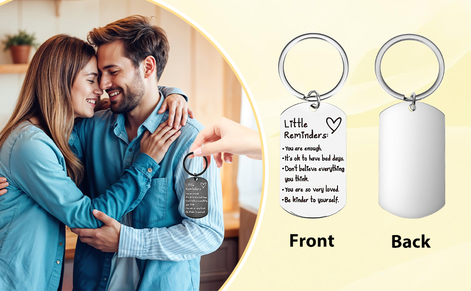 Inspirational Keychain Set Daily Affirmation Positive Key Ring_voghion.com