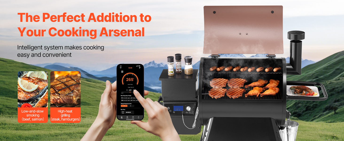 Barbecue smoker a pellet con controllo tramite app wi-fi_voghion.com
