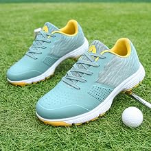 Waterproof Golf Shoes For Men With 7 Spikes Comfortable Sneakers_voghion.com