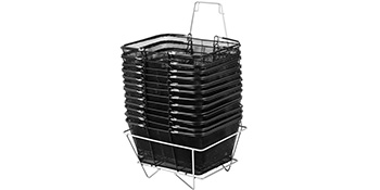 Einkaufskörbe Set 12 Stück Robuster Kunststoff Mit Metallgriff_voghion.com