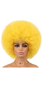Perruque afro courte et bouclée pour homme années 70 80 disco_voghion.com
