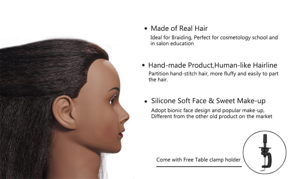 Testina professionale per parrucchieri con capelli veri_voghion.com
