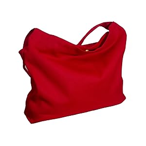 Canvas Bag With Magnetic Snap Large Size Simple Design Thick And Sturdy_voghion.com