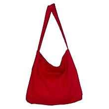 Canvas Bag With Magnetic Snap Large Size Simple Design Thick And Sturdy_voghion.com