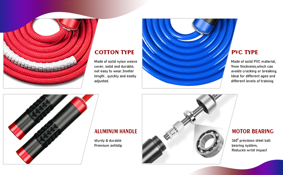 Professional Speed Skipping Rope With Adjustable Aluminium Handle_voghion.com