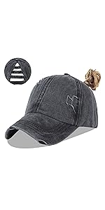 Unisex Baseball Cap In Washed Cotton Denim Adjustable Fit_voghion.com