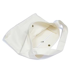 Canvas Bag With Magnetic Snap Large Size Simple Design Thick And Sturdy_voghion.com