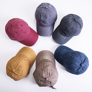 Unisex Baseball Cap In Washed Cotton Denim Adjustable Fit_voghion.com